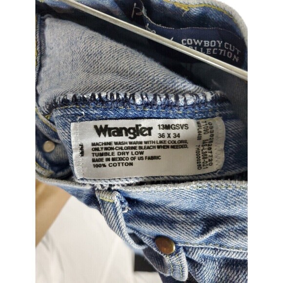 Wrangler George Straight Jeans Men's 34 X 32 Blue Cowboy Cut Collection Rodeo - Picture 6 of 7